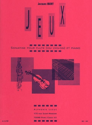 Jeux Sonatine pour flte (violon) et piano