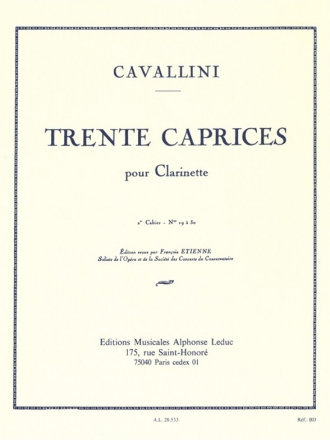 30 CAPRICES VOL.2 (NOS.19-30) POUR CLARINETTE ETIENNE, ED                      AT