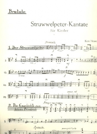 Der Struwwelpeter op. 49 fr Kinder- oder Jugendchor, 2 Flten, Streichorchester und Klavier, S Einzelstimme - Viola