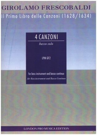 4 Canzonas  for bass instrument and bc score