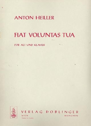 FIAT VOLUNTAS TUA FUER ALT UND KLAVIER