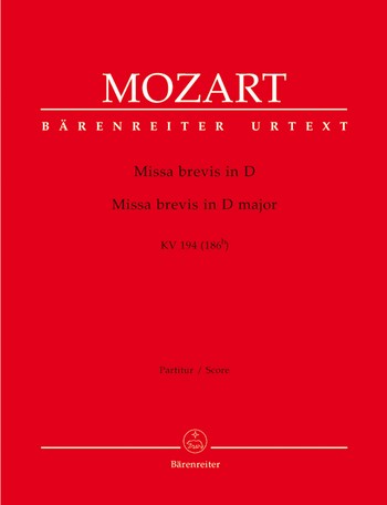 Missa brevis D-Dur KV194 fr Soli, gem Chor und Orchester Partitur