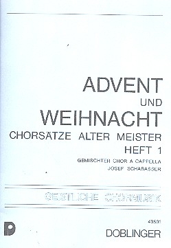 Chorstze alter Meister - Advent und Weihnacht Band 1 fr gem Chor a cappella Partitur