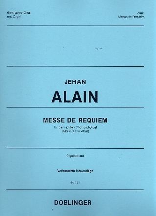 Messe de Requiem fr gem Chor und Orgel Partitur