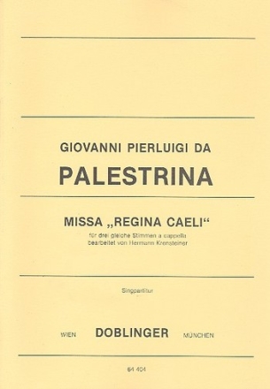 Missa Regina Coeli für Frauenchor (SSA) Partitur