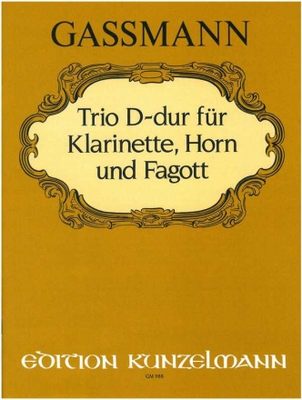 Trio D-Dur fr Klarinette in A, Horn in D und Fagott Partitur und 3 Stimmen