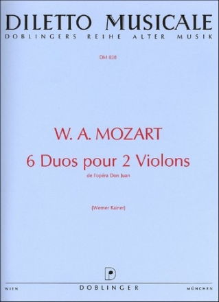 6 Duos aus Don Giovanni fr 2 Violinen Spielpartitur