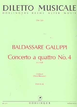 Concerto a quattro c-Moll Nr.4 fr Streicher Partitur