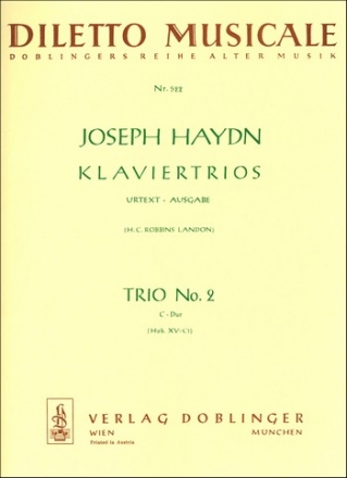 Klaviertrio C-Dur Nr.2 Hob.XV:C1  Stimmen