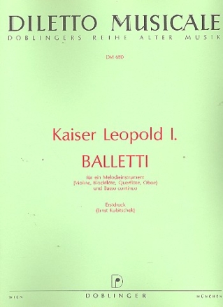 Balletti fr ein Melodieinstrument (Violine, Blockflte, Flte, Oboe) und B.c.