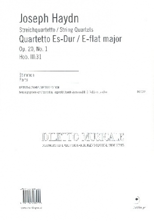 Streichquartett Es-dur op.20,1 hob.III:31  Stimmen