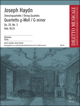 Streichquartett g-Moll op.20,3 Hob.III:33,  Stimmen