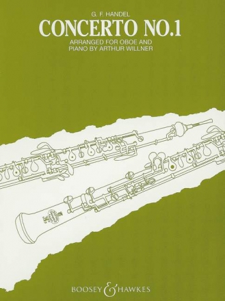 Konzert Nr.1 B-Dur HWV 301 für Oboe und Streichorchester Klavierauszug mit Solostimme
