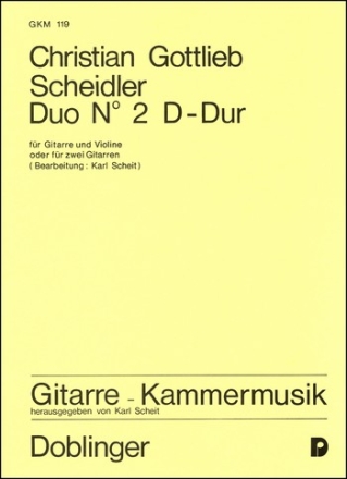 Duo D-Dur Nr.2 fr Gitarre und Violine (oder 2 Gitarren) Partitur und Stimmen