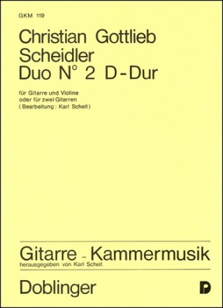 Duo D-Dur Nr.2  fr Gitarre und Violine (oder 2 Gitarren) Partitur und Stimmen
