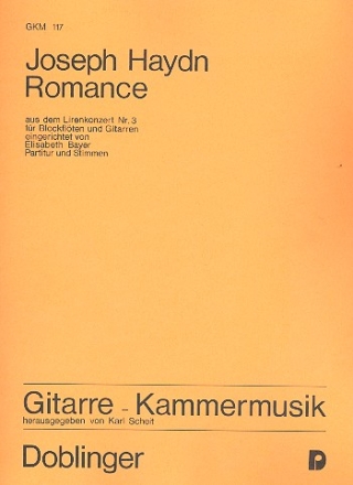 Romance aus dem Lirenkonzert Nr.3 fr Blockflten und Gitarren