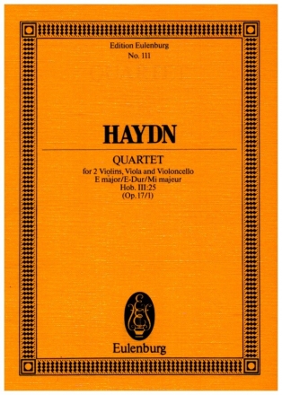 Streichquartett E-Dur op.17,1 Hob.III:25 fr Streichquartett Studienpartitur