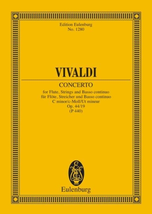 Konzert c-Moll R 441/P 440/F VI:11 fr Blockflte und Streicher Studienpartitur