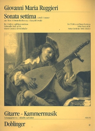 Sonata settima aus 'Sonate da chiesa op.3' fr 2 Violinen, Violoncello und Gitarre