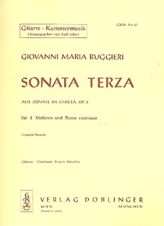 SONATA TERZA AUS SONATE DA CHIESA,OP.3 F. 2 VL.,VLC. U. GIT.