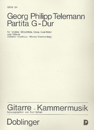Partita G-Dur fr Violine (Blockflte, Oboe, Fte) und Gitarre