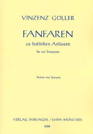 Fanfaren zu festlichen Anlssen fr 4 Trompeten Partitur und Stimmen