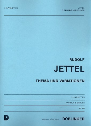 Thema und Variationen fr 3 Klarinetten Partitur und Stimmen