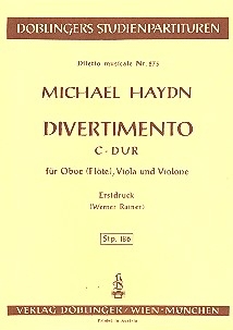 Divertimento C-Dur fr Oboe, Viola und Violone Studienpartitur