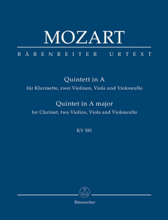 Quintett A-Dur KV581 fr Klarinette und Streichquartett Studienpartitur