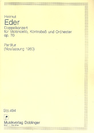 Konzert op. 70 fr Violoncello, Kontrabass und Orchester Studienpartitur