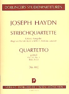 Streichquartett g-Moll op.20,3 Hob.III:33 Studienpartitur