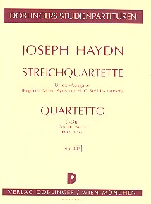 Streichquartett C-Dur op.20,2 Hob.III:32 Studienpartitur
