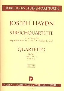 Streichquartett D-Dur op.1,3 Hob.III:3   Studienpartitur 
