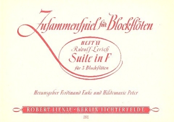 Suite in F fr 3 Blockflten Zusammenspiel fr Blockflten Band 6