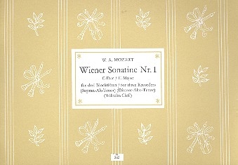 Wiener Sonatine C-Dur Nr.1 fr 3 Blockflten (SAT) Spielpartitur Kleinformat