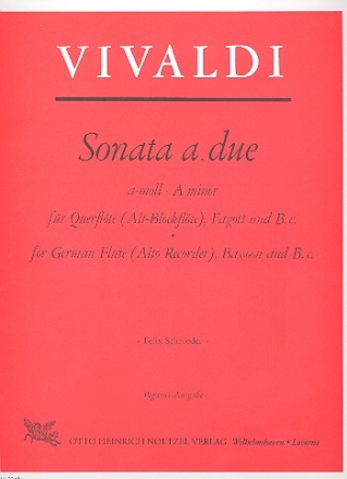 Sonata a due a-Moll  fr Flte, Fagott und Bc Partitur und Stimmen