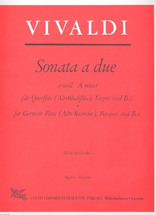 Sonata a due a-Moll  fr Flte, Fagott und Bc Partitur und Stimmen