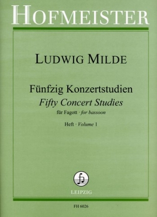 50 Konzertstudien op.26 Band 1 (Nr.1-25) für Fagott