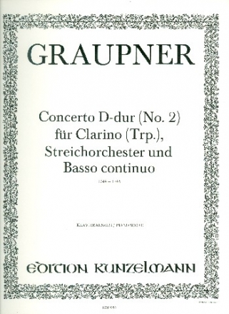 Concerto D-Dur Nr.2 fr Clarino, Streichorchester und Bc fr Clarino und Klavier
