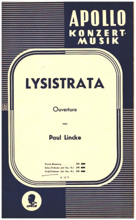 Lysistrta - Ouvertre fr Salonorchester Partitur und Stimmen