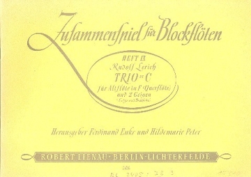 Trio in C fr Altflte in F (Querflte) und 2 Geigen (Geige und Bratsche) Partitur und 3 Stimmen