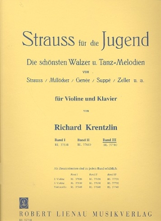 Strauss fr die Jugend Band 3 fr Violine und Klavier