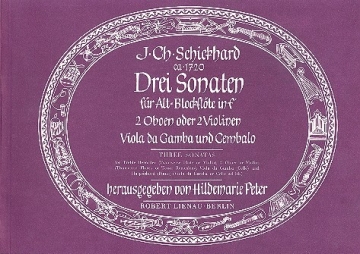 3 Sonaten fr Altblockflte, 2 Oboen (Vl), Viola da Gamba und Cembalo Stimmen