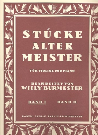 Stcke alter Meister Band 1 fr Violine und Klavier