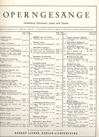 O sancta justitia (aus 'Zar und Zimmermann') fr Gesang und Klavier