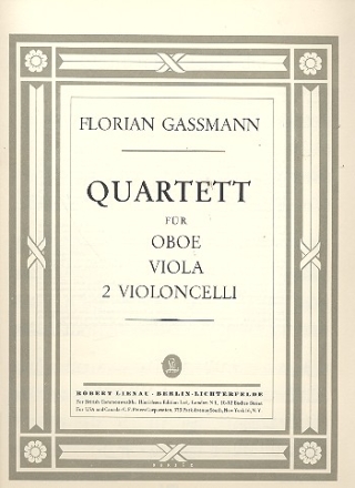 Quartett B-Dur fr Oboe, Viola und 2 Violoncelli 4 Stimmen