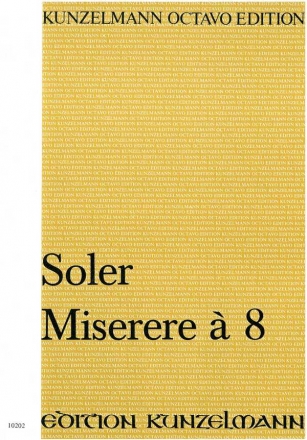 Miserere a 8 fr Soli, Doppelchor und Orchester Partitur