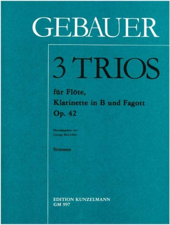 3 Trios op.42 fr Flte, Klarinette und Fagott Stimmen