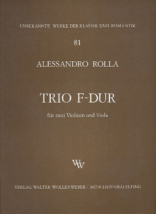 Trio F-Dur fr 2 Violinen und Viola Stimmen