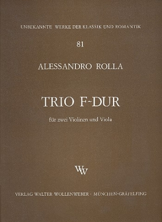 Trio F-Dur fr 2 Violinen und Viola Stimmen